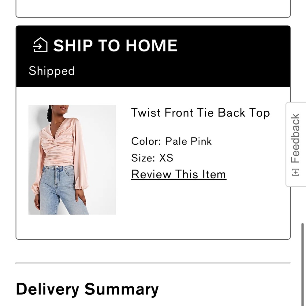 Express Blush Ruched Blouse - Picture 6 of 6